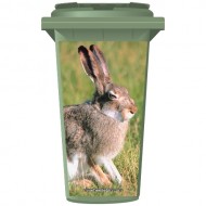 Grumpy Bunny Rabbit Wheelie Bin Sticker Panel